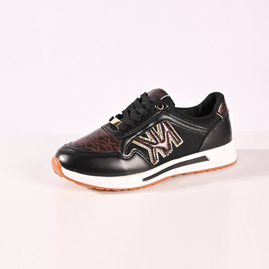 Damen Modische Sneakers mit atmungsaktiver Mesh-Oberfläche und trendigen Designelementen EB