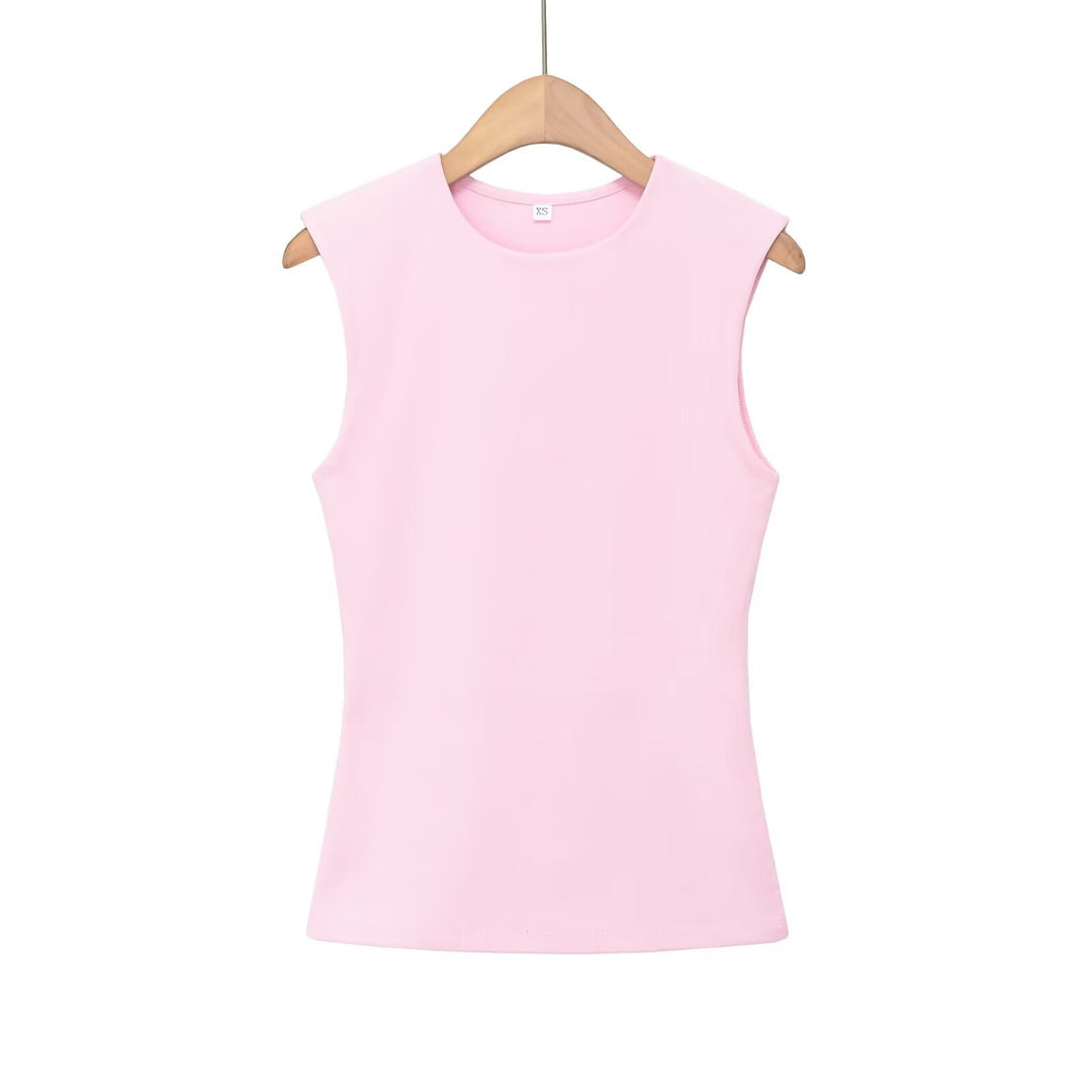 Damen ärmelloses Oberteil mit strukturiertem Look und hochwertiger Baumwolle EB