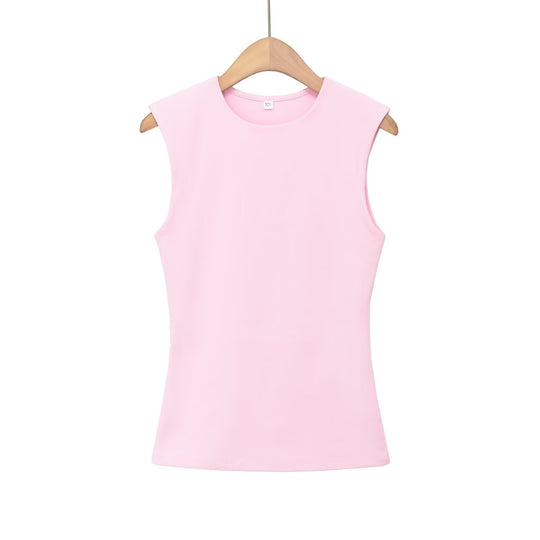 Damen ärmelloses Oberteil mit strukturiertem Look und hochwertiger Baumwolle EB