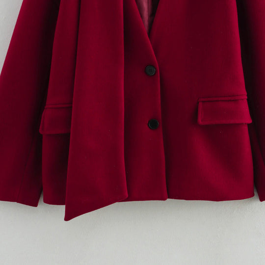 Damen Übergangsjacke mit innovativem asymmetrischem Design und stilvollem Kragen EB