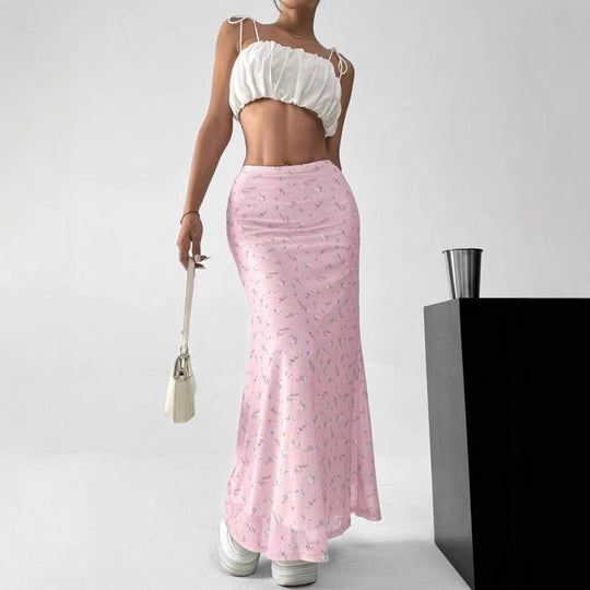 Damen Maxirock mit floralem Muster und luftiger Passform EB