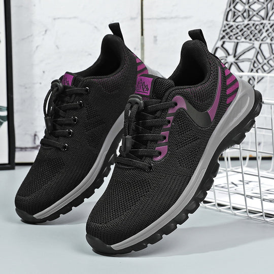 Damen atmungsaktive Laufschuhe mit elastischem Schnellschnürsystem EB