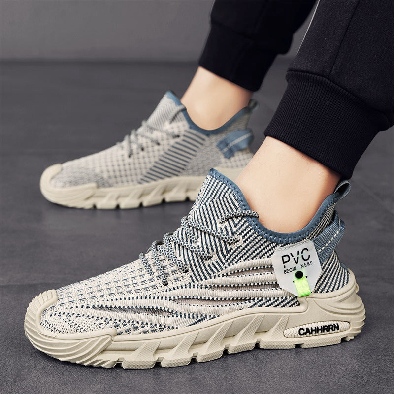 Herren leichte gestrickte Trail‑Sneaker mit sockenähnlichem Einstieg und stoßdämpfender Profilsohle EB