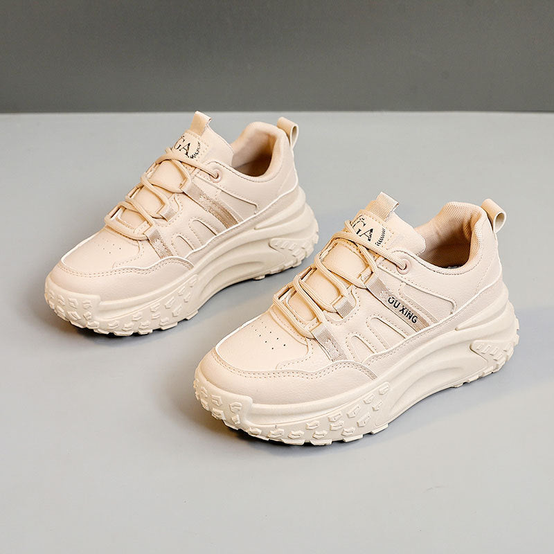 Damen Sportliche Chunky Sneakers mit gepolsterter Sohle und innovativem Schnürsystem EB