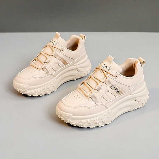 Damen Sportliche Chunky Sneakers mit gepolsterter Sohle und innovativem Schnürsystem EB