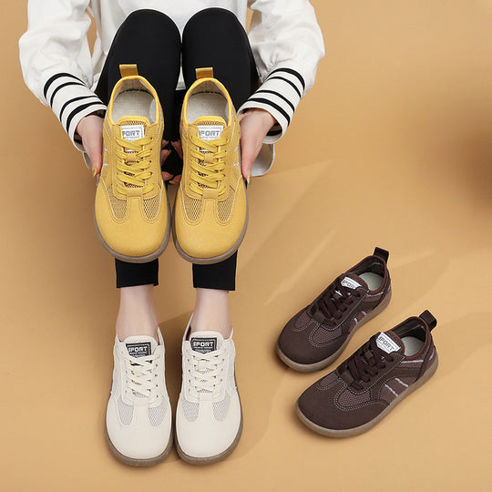 Damen Sportliche Sneakers mit atmungsaktiver Netzoberfläche EB