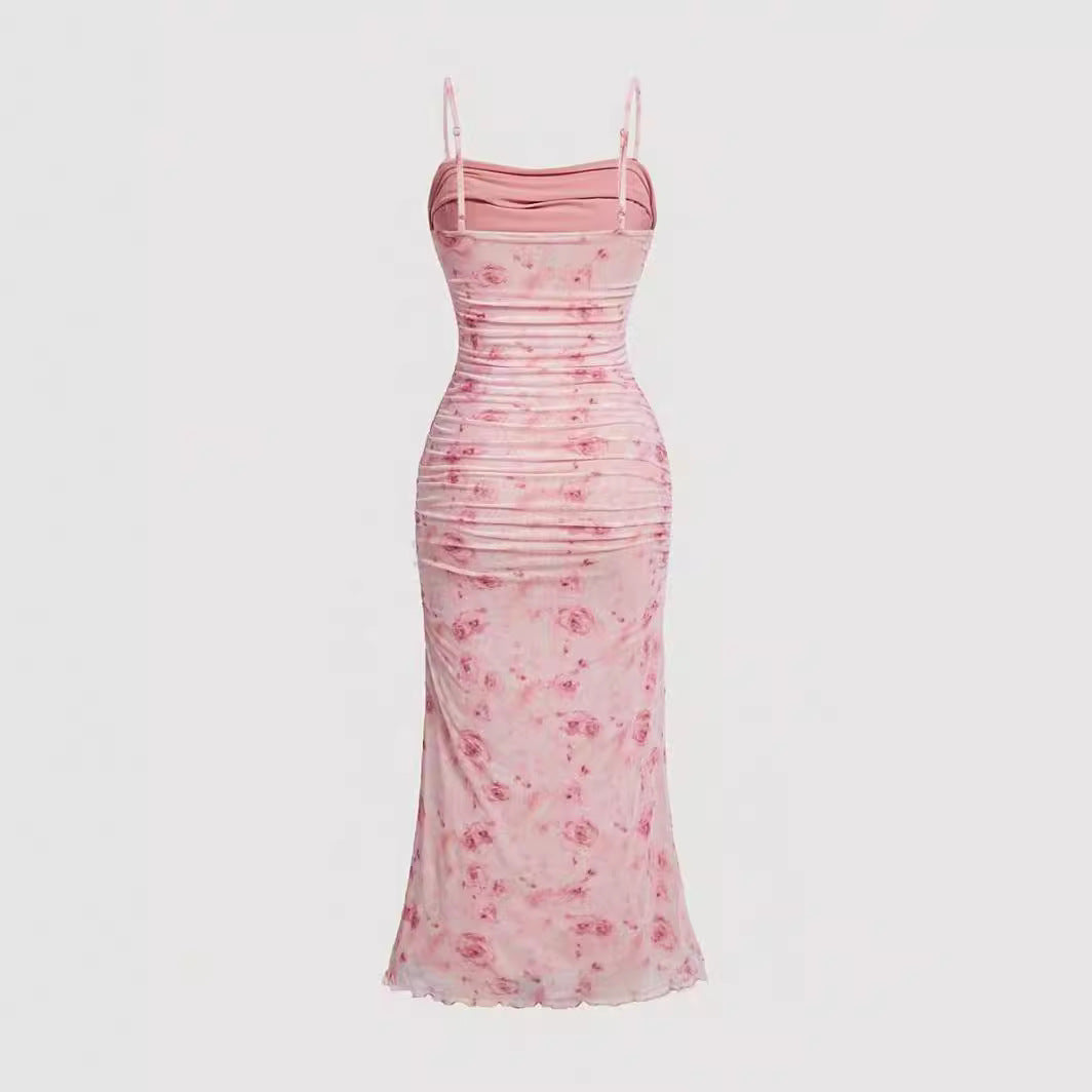 Damen Maxikleid mit raffinierten Rüschendetails EB