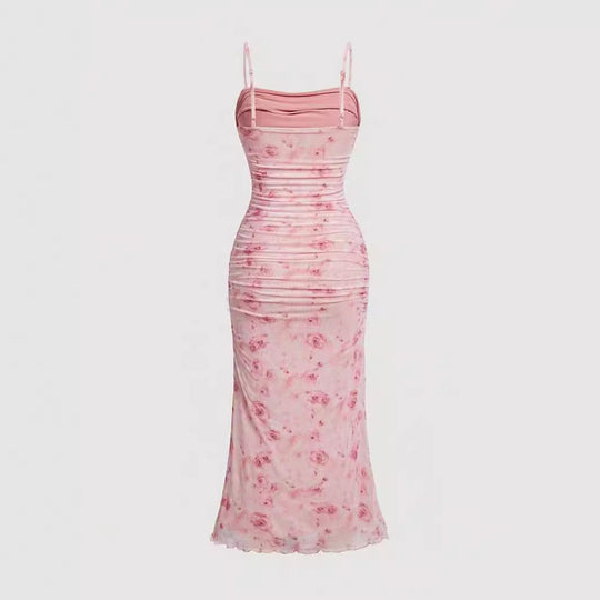 Damen Maxikleid mit raffinierten Rüschendetails EB
