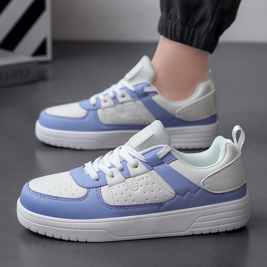 Unisex nan Plateausneaker aus Lederimitat mit atmungsaktivem Mesh-Zungenbereich und stoßdämpfender Profilsohle EB