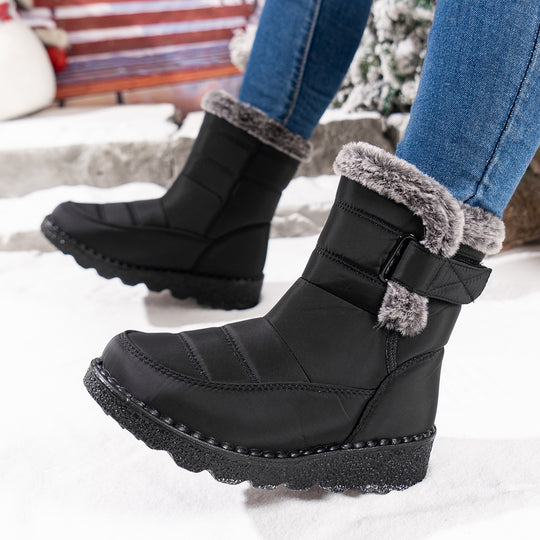 Damen Winterboots mit warmem Fleece-Futter und rutschfester Sohle EB