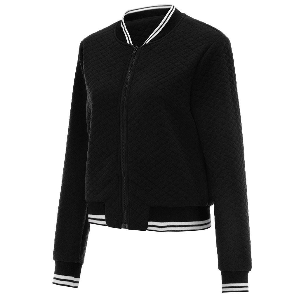 Damen Steppjacke mit sportlichem Reißverschluss und elastischen Bündchen EB