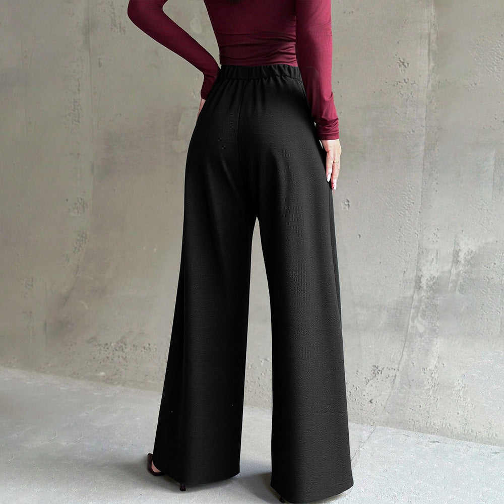Damen elegante weite Palazzo-Hose mit Bügelfalte und hochgeschnittener Taille Eichborn Berlin