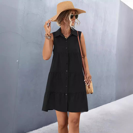 Damen Sommerkleid im lässigen Tierliniendesign EB