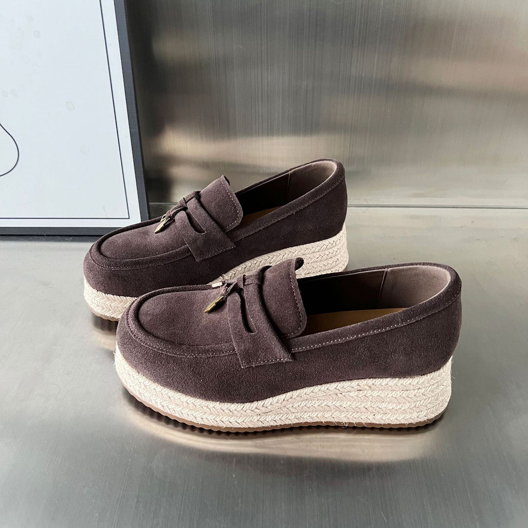 Damen Espadrilles mit modischer Plateausohle von EB