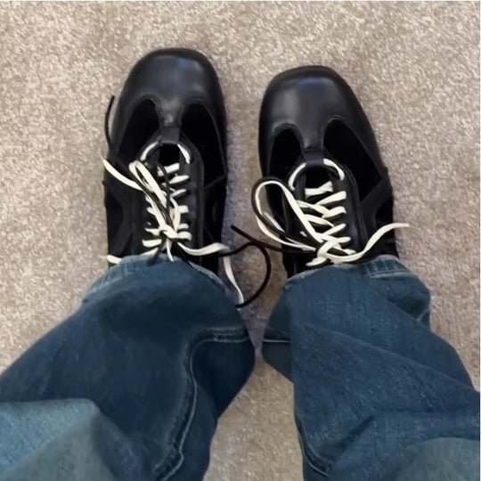 Damen Sneaker mit geschmeidigem Leder und komfortabler Profilsohle EB