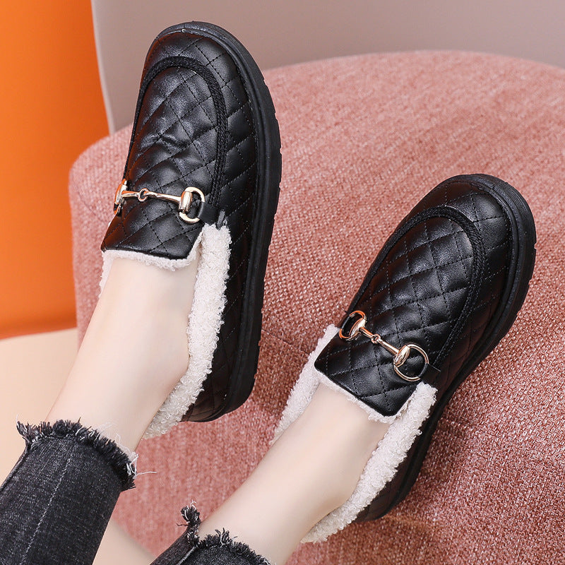 Damen bequeme, gefütterte Clogs mit modischem Steppdesign EB