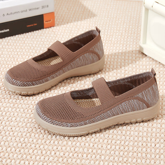 Damen Leichte Freizeit-Schuhe mit elastischem Riemen EB