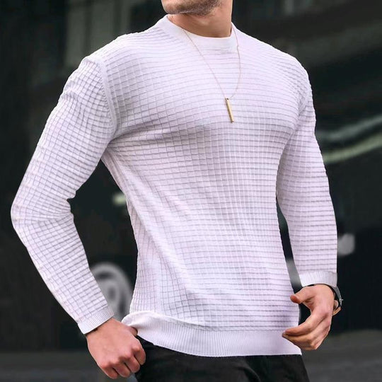 Herren strukturierter Langarmpullover EB