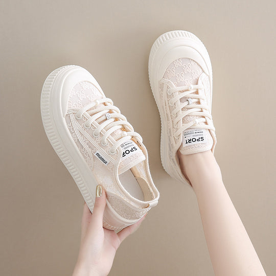 Damen Komfortable Sneaker mit dicker Sohle und einzigartigem Design EB