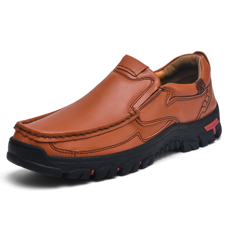 Herren Multifunktionale und bequeme Leder-Slipper mit rutschfester Sohle EB