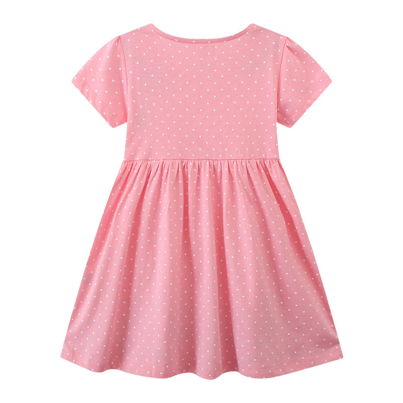 Mädchen Freizeitkleid mit bunten Tierapplikationen EB