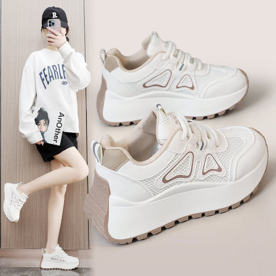 Damen Sportliche Sneakers mit atmungsaktiver Mesh-Oberfläche und stoßdämpfender Sohle EB
