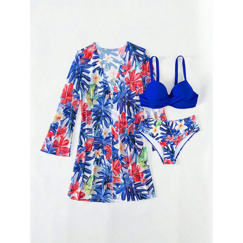 Damen Bikini-Set mit innovativem Design und floralem Print EB