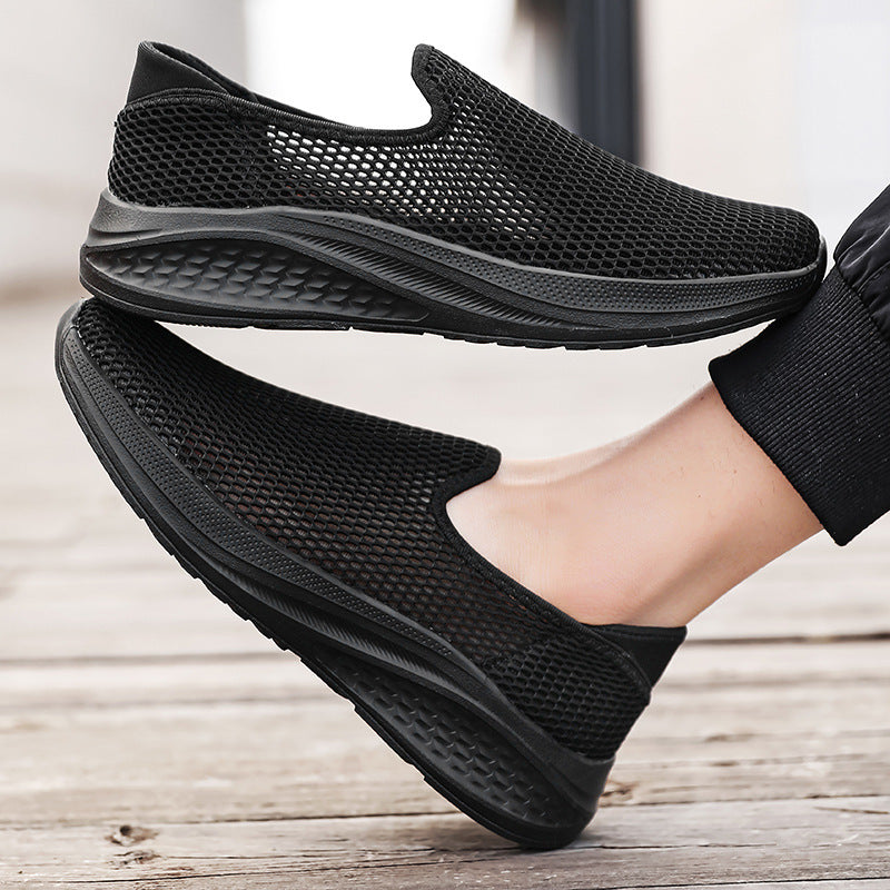 Herren nan atmungsaktiver Netz-Sportschuh mit Schlupfform und stoßdämpfender Laufsohle EB
