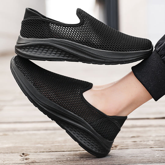 Herren nan atmungsaktiver Netz-Sportschuh mit Schlupfform und stoßdämpfender Laufsohle EB