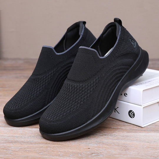 Damen Slip-On Sneakers mit atmungsaktivem Strick-Obermaterial EB