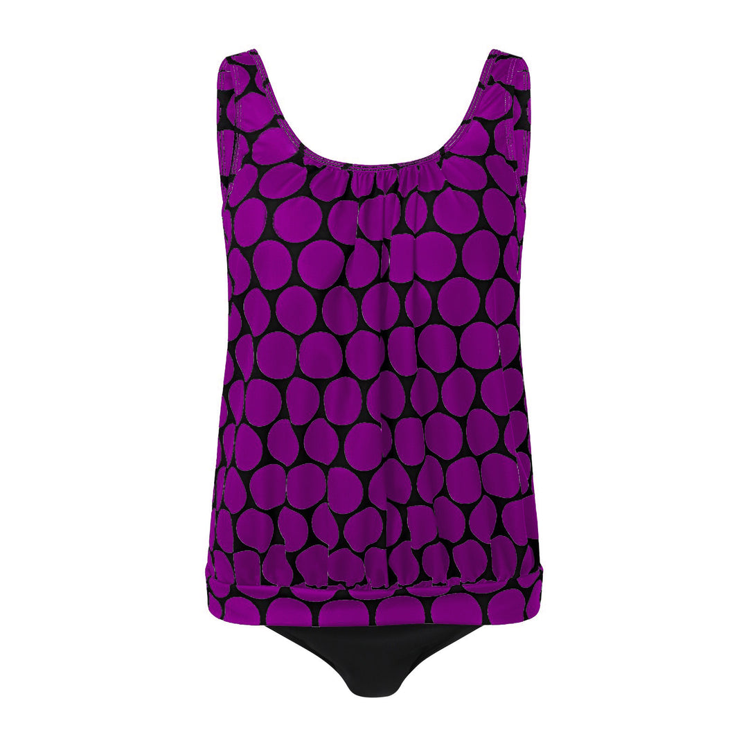 Damen lässiger Tankini mit hoher Taille und elegantem Schnitt EB