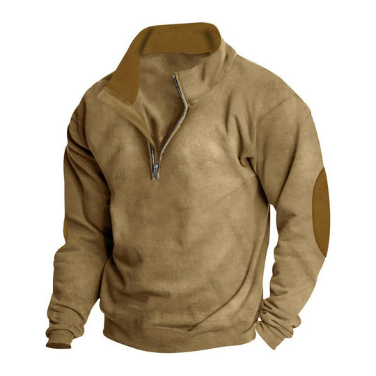 Herren Fleecejacke mit Stehkragen und modischem Reißverschluss EB