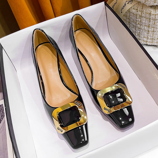 Damen elegante Pumps mit modischem Schnallenakzent EB