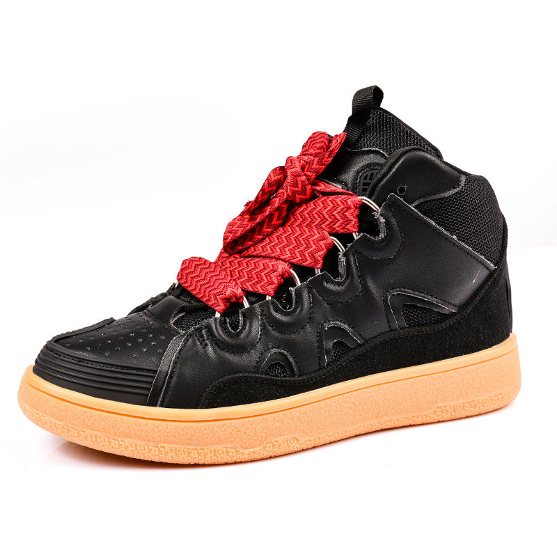 Damen Sportliche High-Top Sneakers mit innovativem Mehrfarbigem Schnürsystem EB