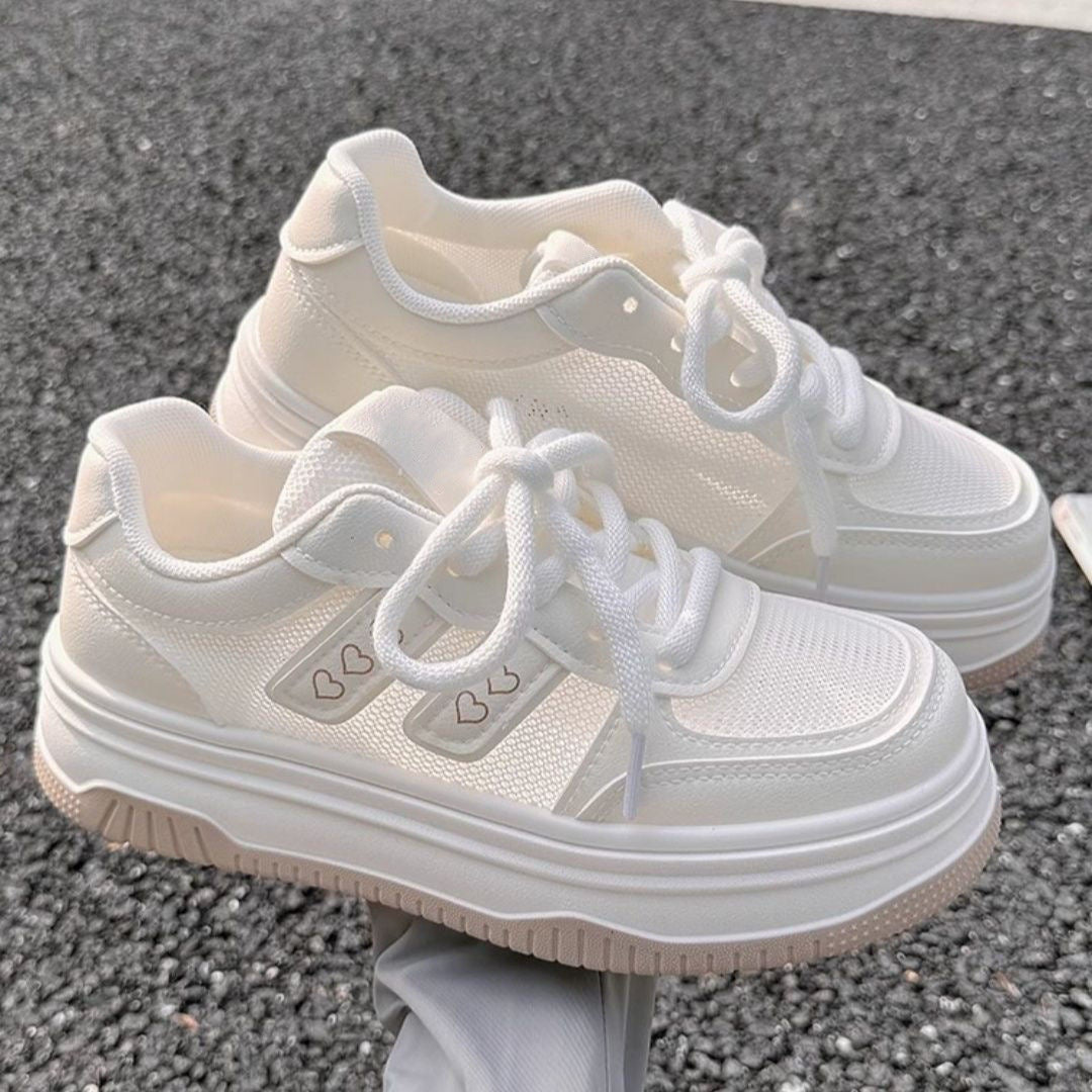 Damen Sportliche Sneakers mit atmungsaktive Mesh-Einsätze und gepolsterter Sohle EB