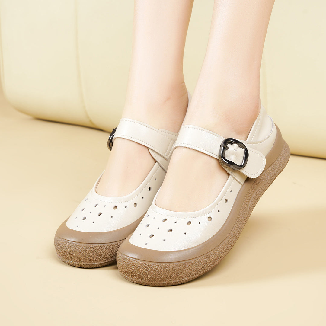 Damen Mary Jane Schuhe mit verstellbarem Riemen und anatomischer Sohle EB