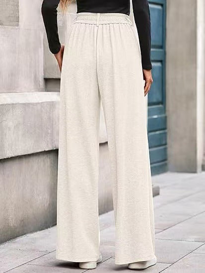 Damen weite Palazzo-Hosen mit elegantem Bund EB