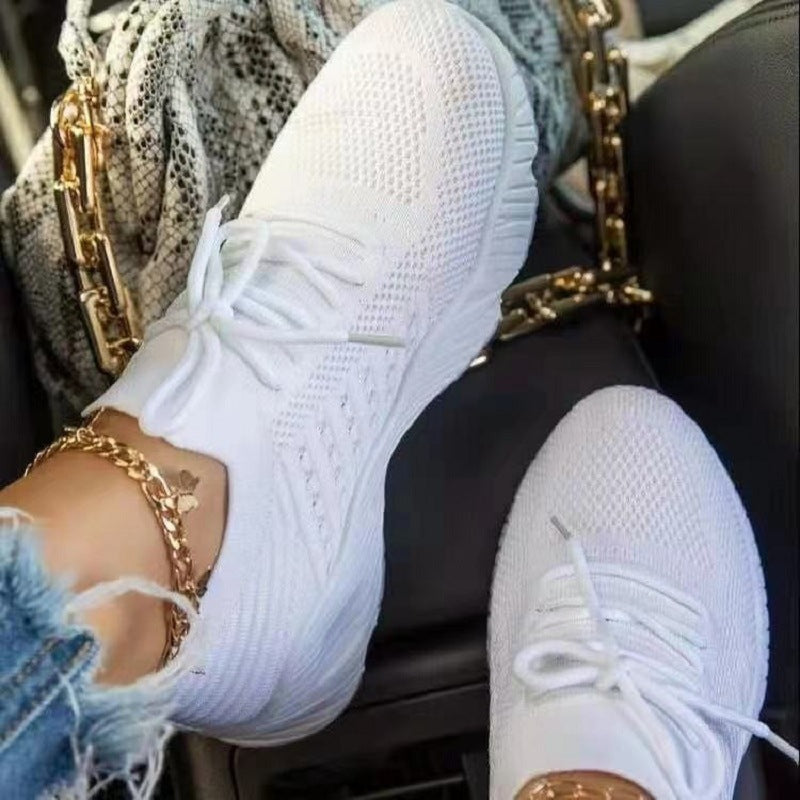 Damen  leichte Strick-Sneaker mit sockenähnlichem Obermaterial, gepolsterter Komfortsohle und flexibler Profil-Laufsohle EB
