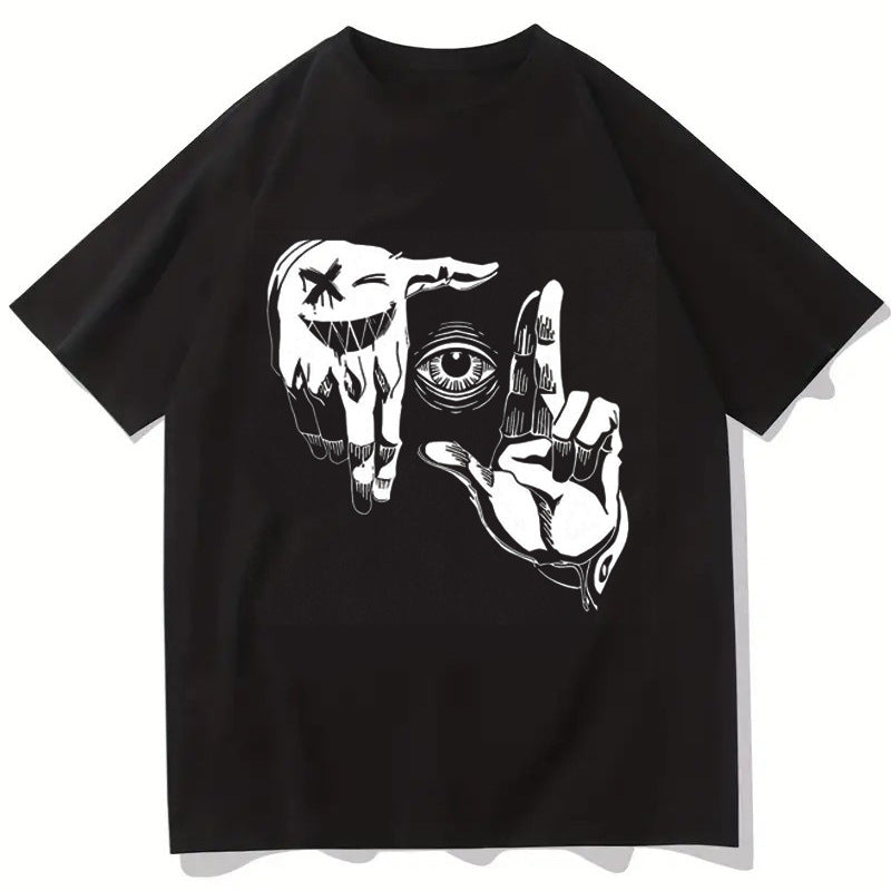 Damen T-Shirt mit künstlerischem Floral-Motiv und lässigem Schnitt EB