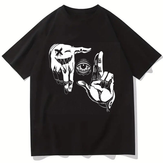 Damen T-Shirt mit künstlerischem Floral-Motiv und lässigem Schnitt EB