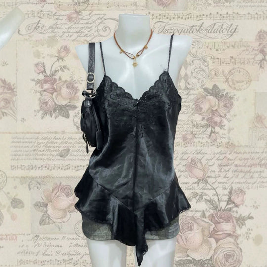 Damen elegantes Nachtkleid mit romantischem Spitzenbesatz EB
