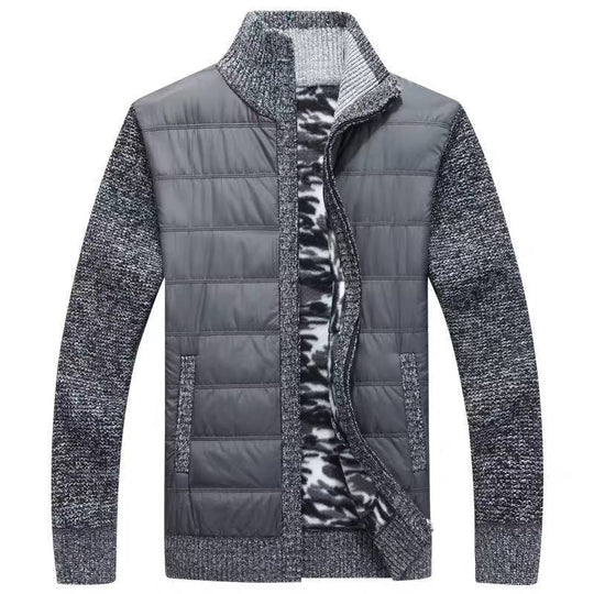 Herren moderne Steppjacke mit Strickärmeln EB