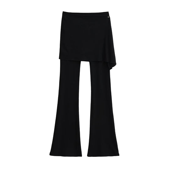 Damen Flared Pants mit asymmetrischem Überwurf EB