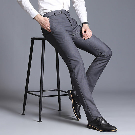 Herren elegante Slim-Fit Anzughose EB