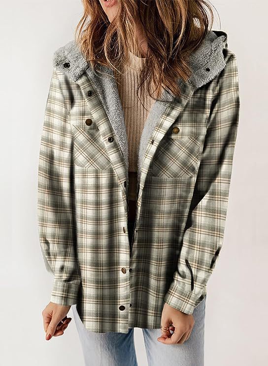 Damen Flanelljacke mit Fleecefutter EB