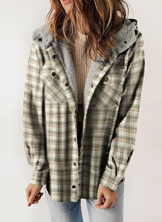 Damen Flanelljacke mit Fleecefutter EB