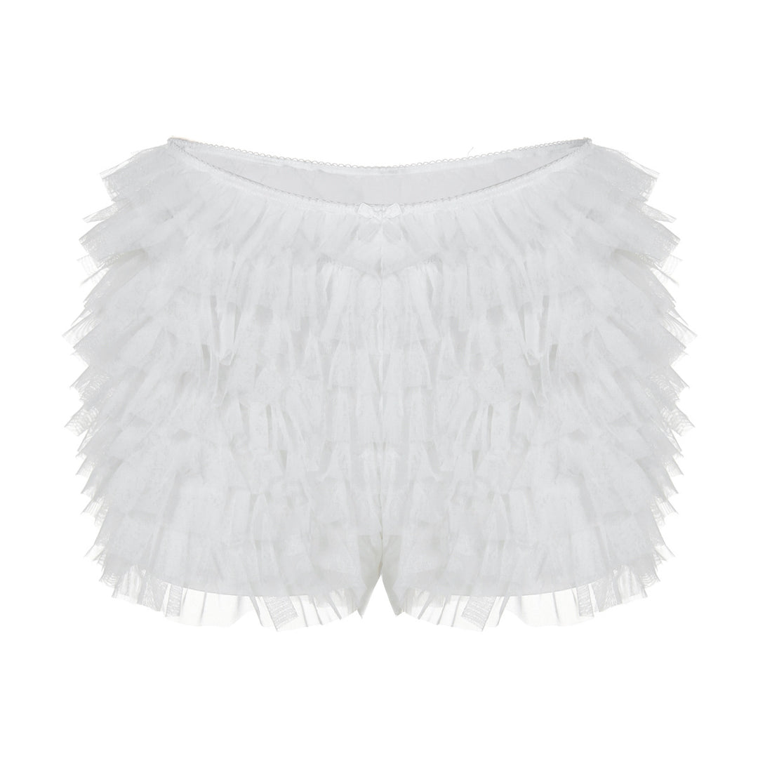 Damen Verspielte Rüschenshorts EB