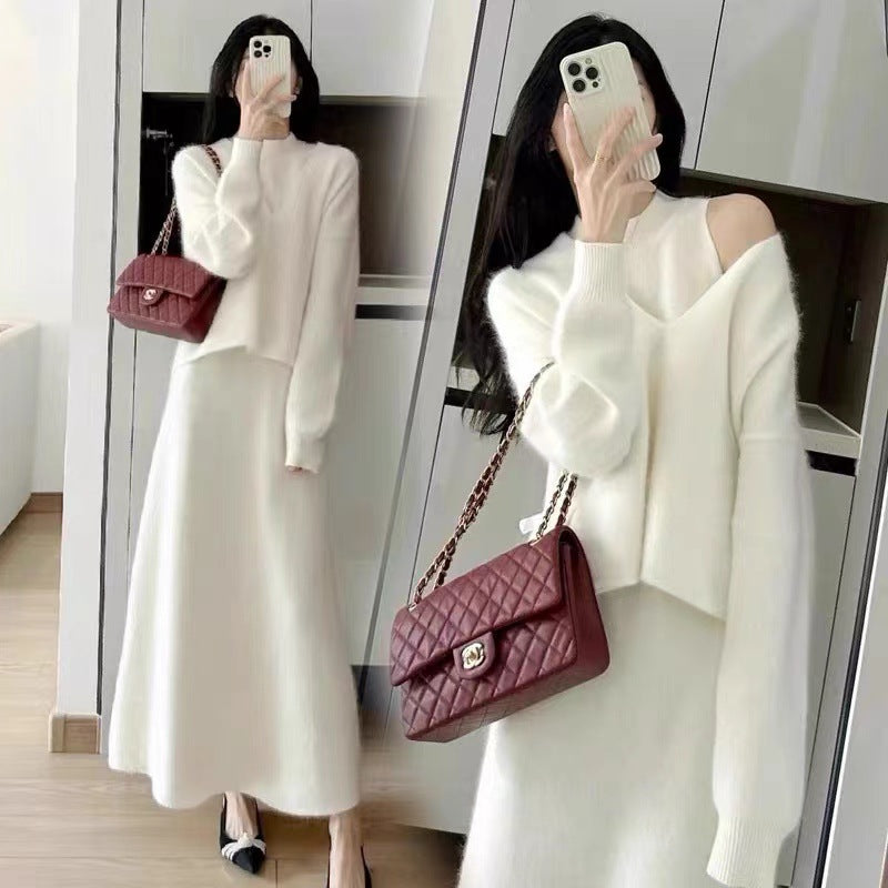 Damen Strickkleid mit Pullover im Set EB