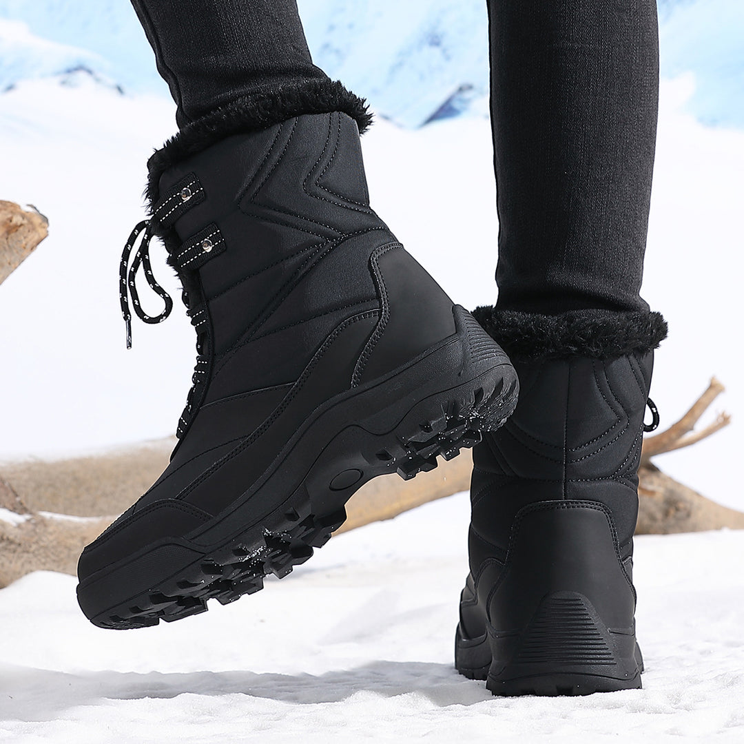 Damen isolierte Winterstiefel mit rutschfester Sohle und weichem Innenfutter EB