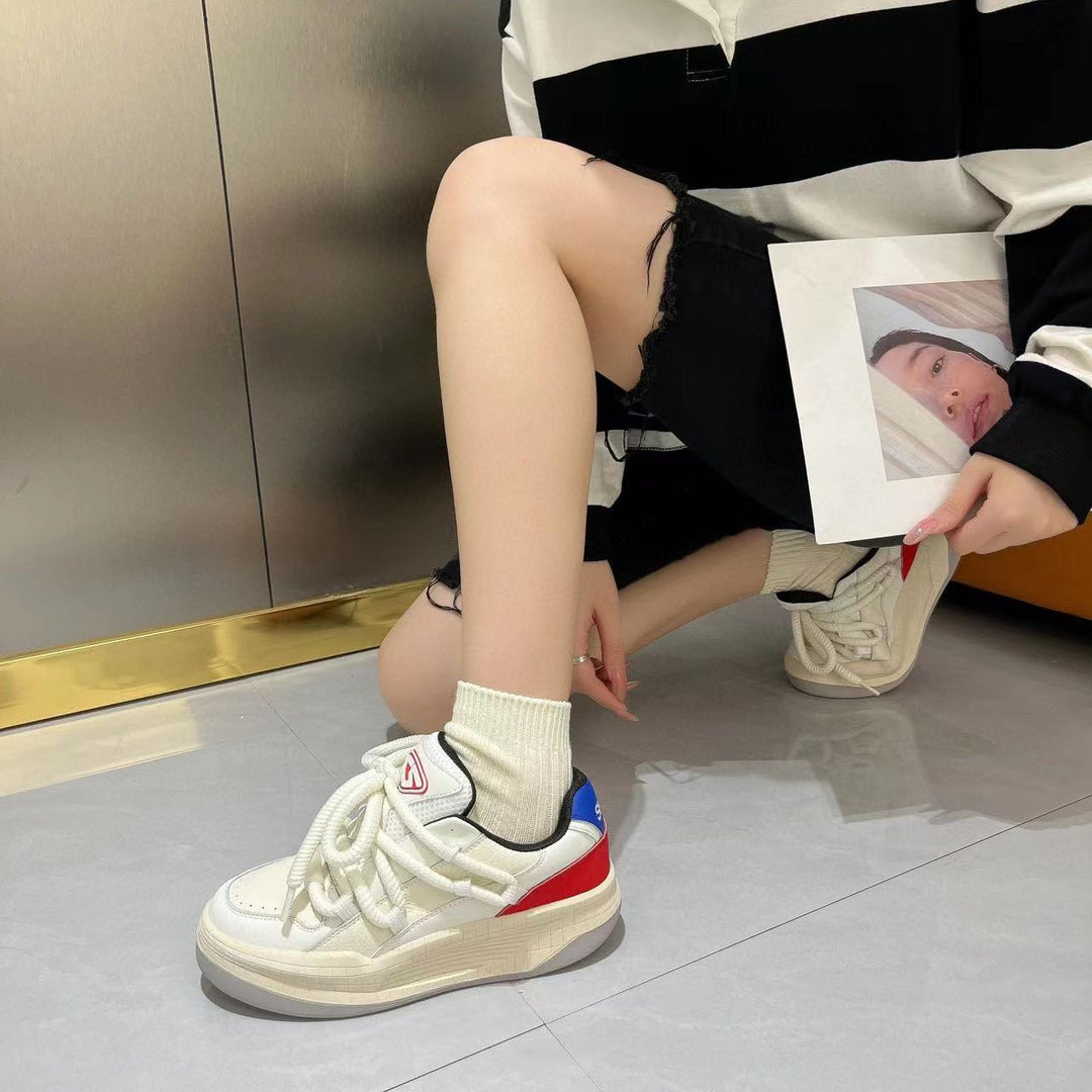 Damen Sportliche High-Top Sneakers mit atmungsaktiver Oberflächenstruktur und rutschfester Sohle EB